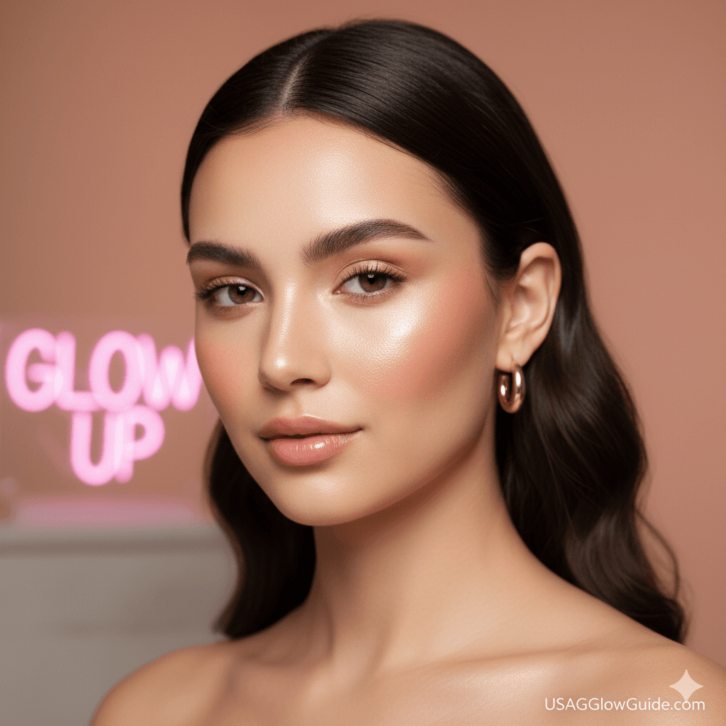 Aesthetic gold hoops and silk hair ties for a low-maintenance clean girl morning.