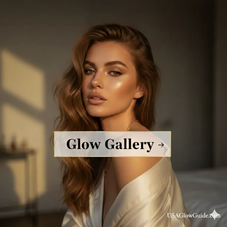 Midnight Glamour makeup style with shimmer and sophistication, expert fashion picks by USA Glow Guide.